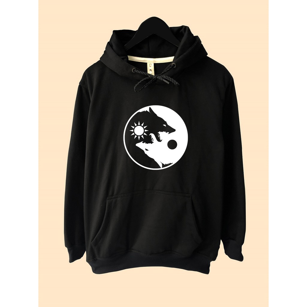 Jaket Hoodie Premium Sun Moon Wolf Yin Yang Yinyang