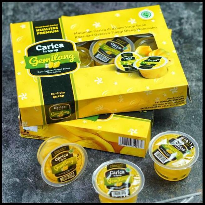 Manisan Buah Carica Gemilang 125 Gr 12 Cup