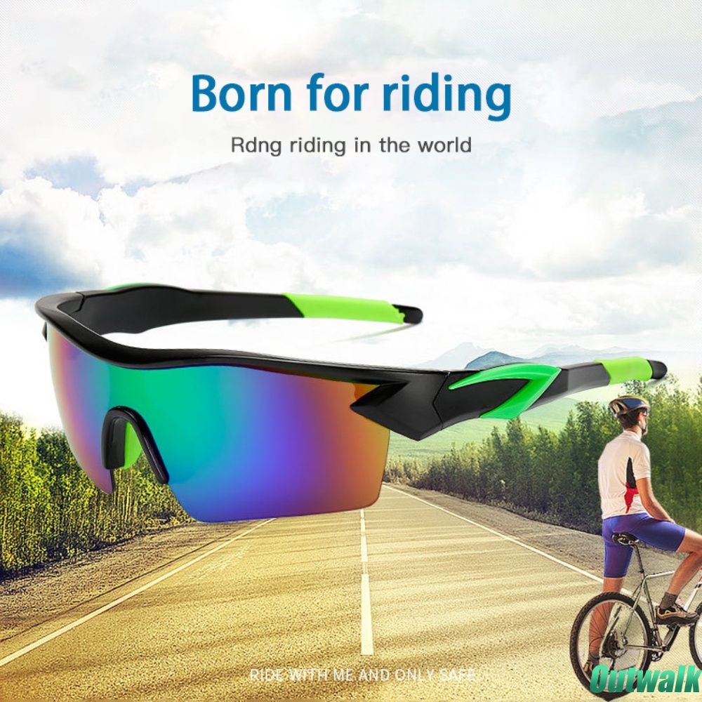 Outdoor Unisex Colored Sunglasses Sports Glasses Rider Glass Night Vision Sunglasses -OW-