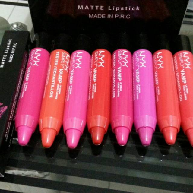 

8 pcs lipstik crayon simple vamp