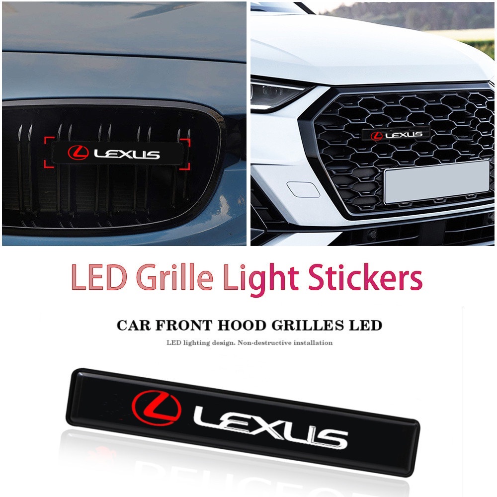 Lexus Lampu LED Logo Untuk Dekorasi Kap Depan Mobil LX570 LX470 IS250