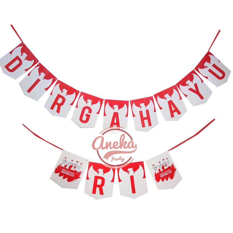 Banner DIRGAHAYU RI anak / bunting flag HUT RI / banner kemerdekaan dirgahayu ri agustus merdeka