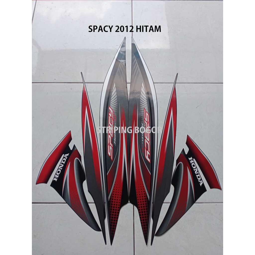 Striping Stiker Lis Motor Honda Spacy 2012 Hitam