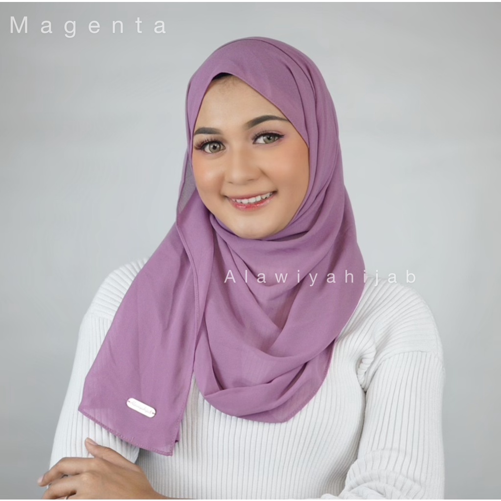PASHMINA PANJANG EXCLUSIVE ALAWIYAHIJAB 185x75 cm-Magenta