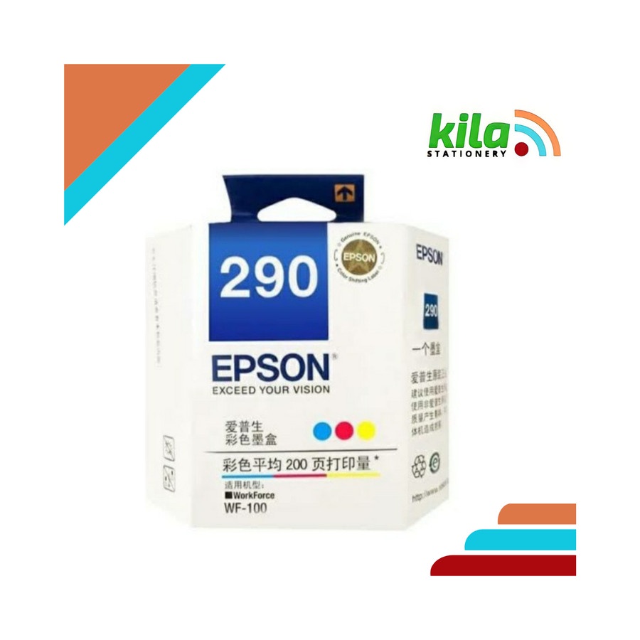 tinta epson 290 color   printer epson workforce wf   100