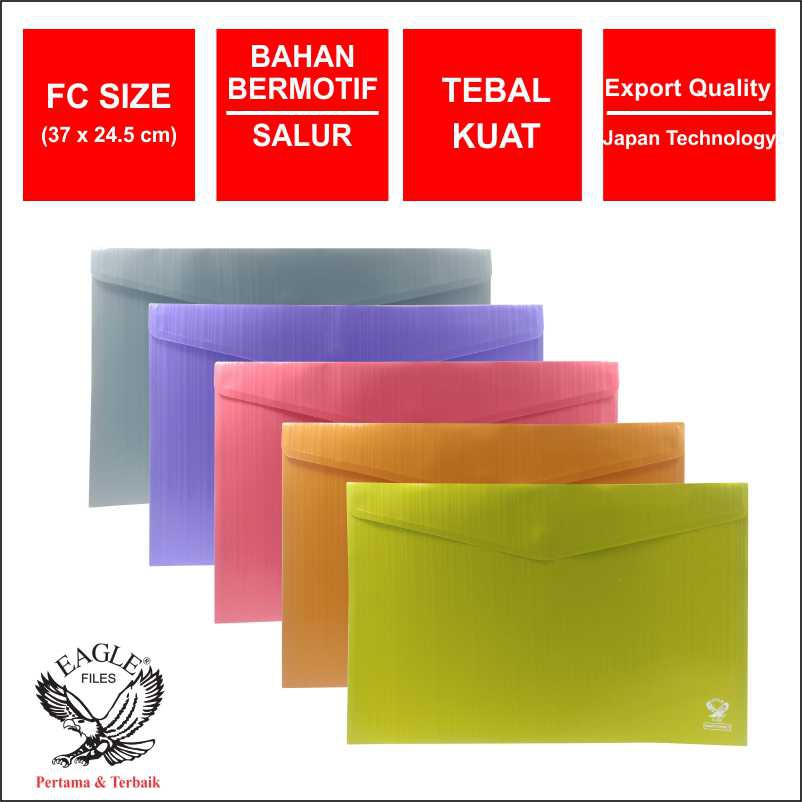

Map Plastik Kancing Velcro F4 Smart Pocket Isi 12 Pcs EAGLE
