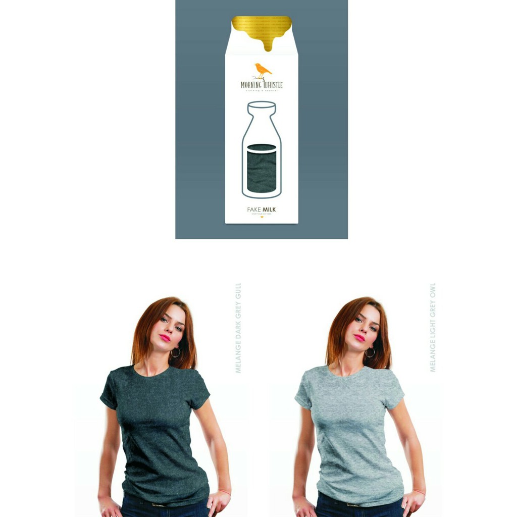 MELANGE WOMAN CREW NECK & V NECK MORNING WHISTLE