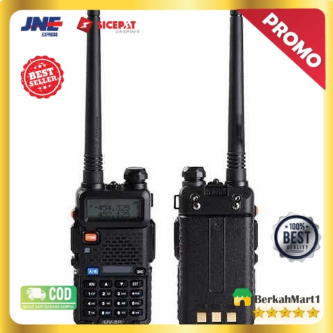 Taffware Walkie Talkie Dual Band 5W 128CH UHF+VHF - BF-UV-5R