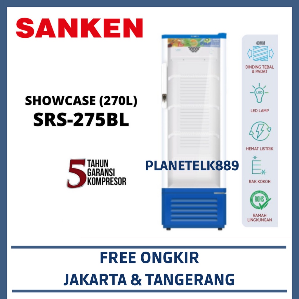 SANKEN SRS-275BL SHOWCASE SANKEN 270L SRS 275BL