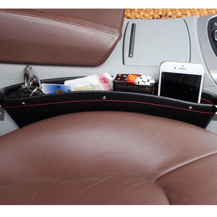 Leather Series Kulit Car Seat Organizer Premium / Rak Tas Samping Jok Mobil CATCH CADDY Premium