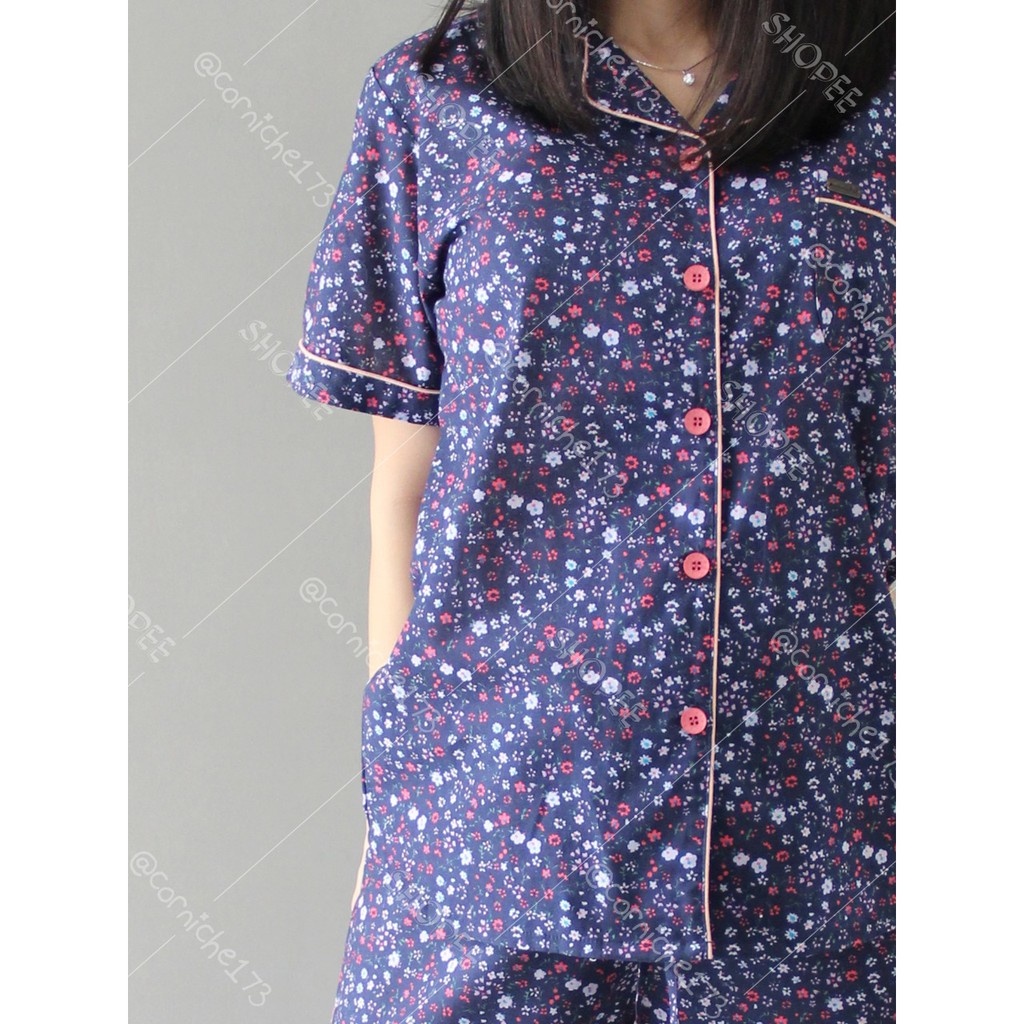 Corniche Daisy Pyjamas Navy