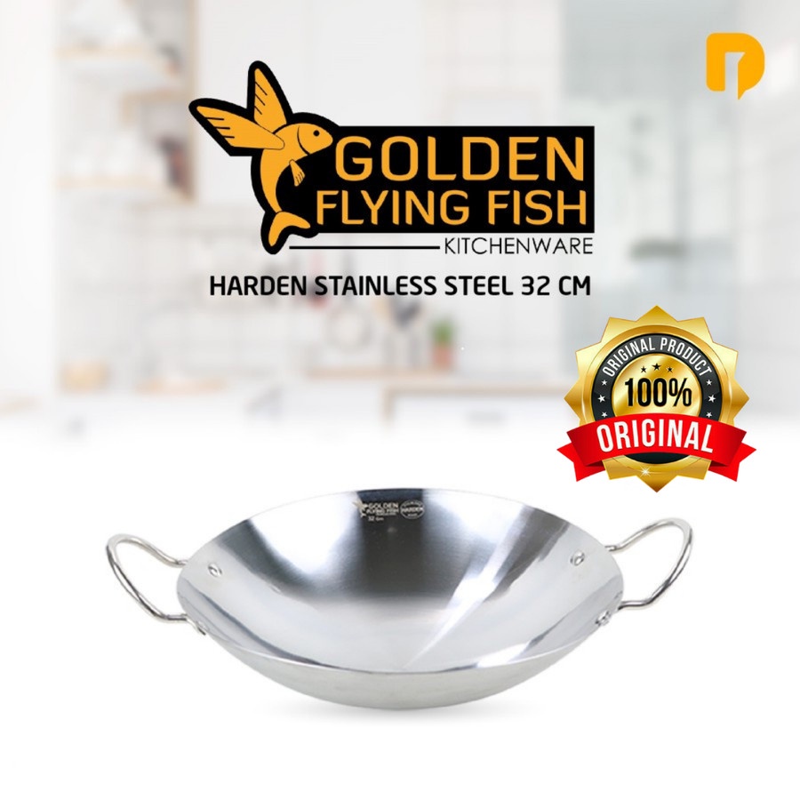 Wajan harden golden flying fish 32cm