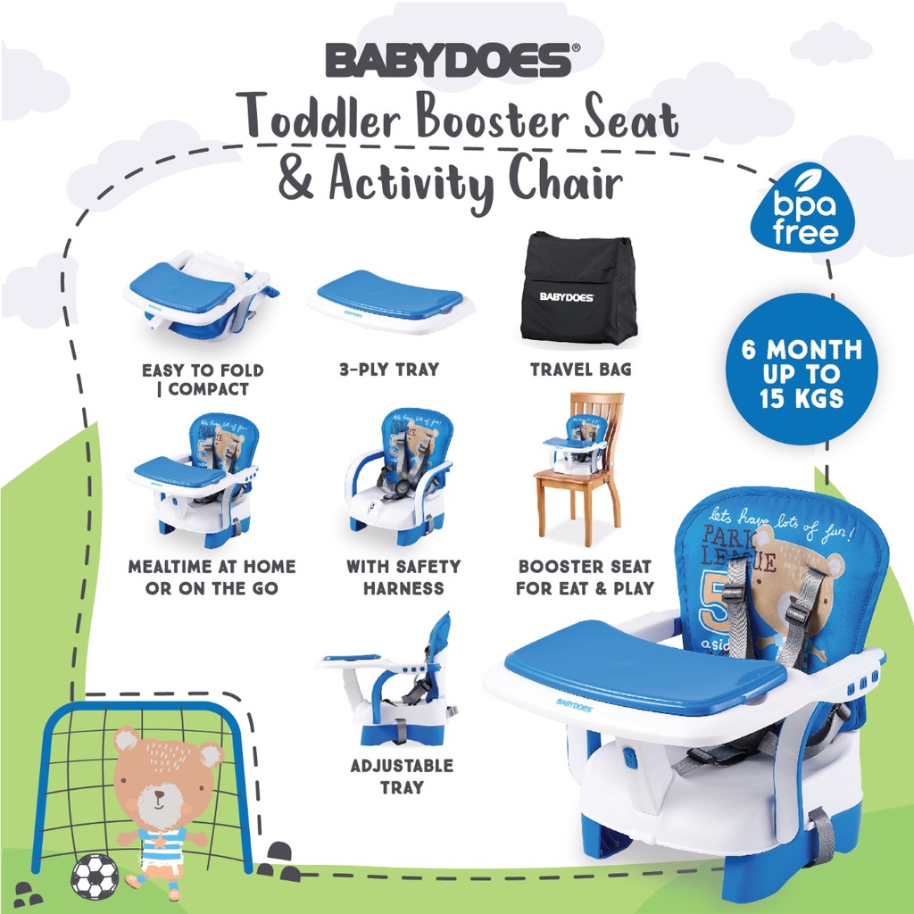 Babydoes Toddler Booster Seat &amp; Activity Chair / Kursi Makan Bayi