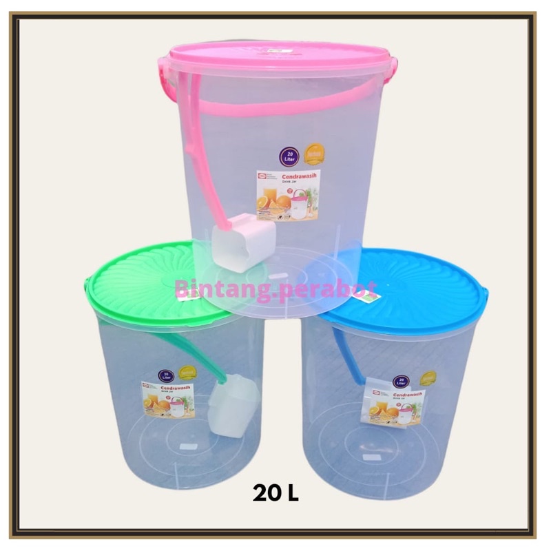 SHINPO - Toples Gayung Es Buah 20 Liter / Toples Es Serbaguna / Toples Es Kelapa / Aquarium Es Buah 