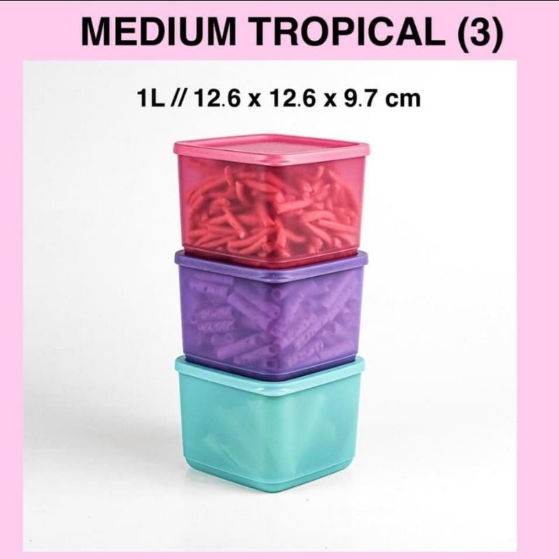 MEDIUM TROPICAL TUPPERWARE