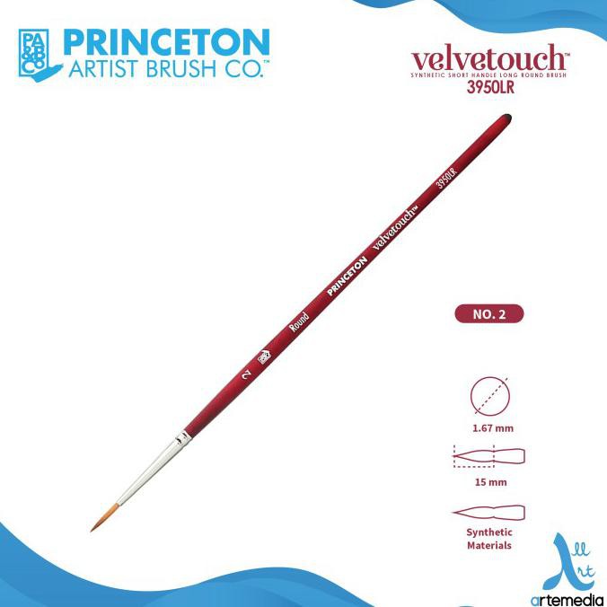 

Favorit] Kuas Lukis Princeton Velvetouch 3950Lr Long Round Synthetic Brush Sh - No. 2