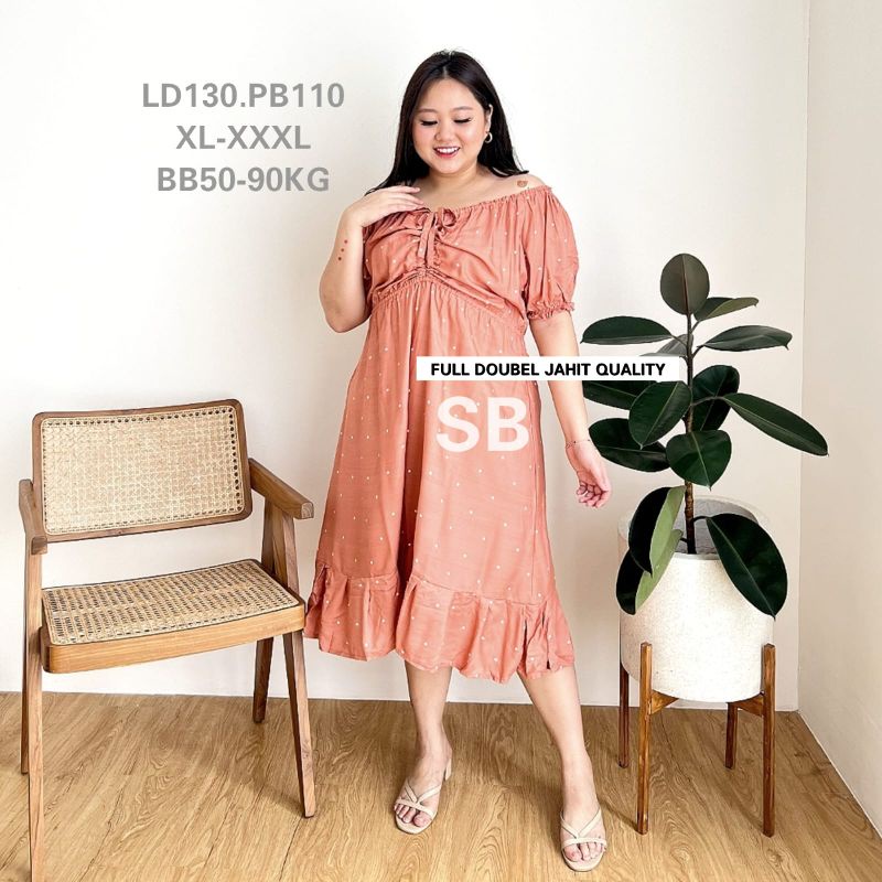 Baju jumbo_ baju Bigsize_Dress Jumbo Dress BIG SIZE LD130  DRESS SERUT JUMBO DRESS XXXL KASANDRA JUMBO PREMIUM  BAJU JUMBO Dress yola