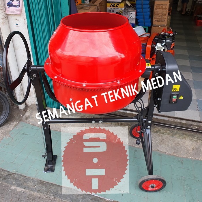 MESIN MOLEN PENGADUK ADUK SEMEN MINI LISTRIK CONCRETE MIXER 180 LITER