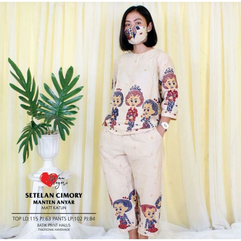 RZ- Set Cimory Manten dan Kulot. Setelan Batik Formal Informal Set Balon Manten Setelan 3/4 Batik Ka