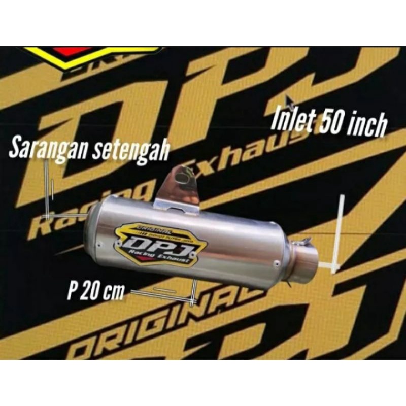 SELINCER KNALPOT DPJ GP1 ORI ginal  SARANGAN 1/4 BAHAN FULL STENLIS