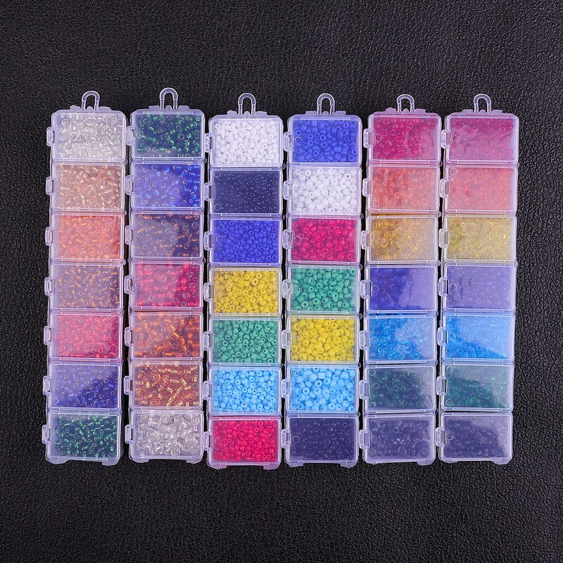 Set Manik-Manik Kaca Kristal Ukuran 2mm 3mm 4mm Untuk Membuat Perhiasan