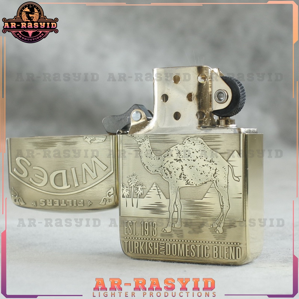 Korek Api Minyak Zippo Gold Motif Wides 1941B