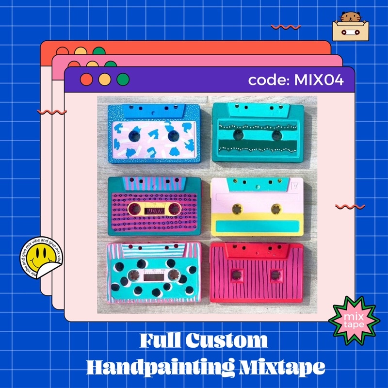 HANDPAINTING - CUSTOM MIXTAPE KASET PITA