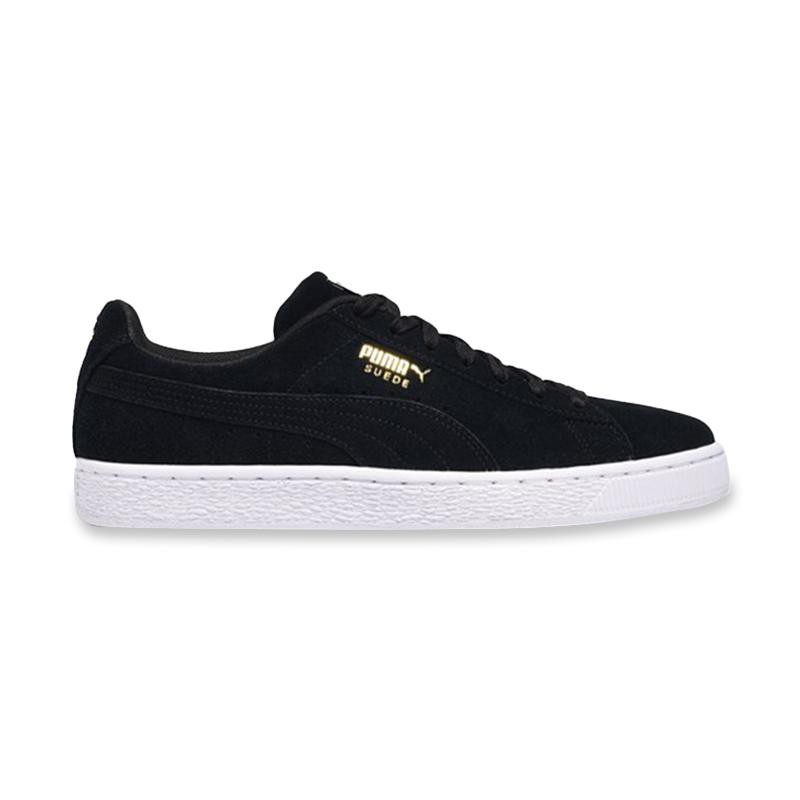 puma suede gold black