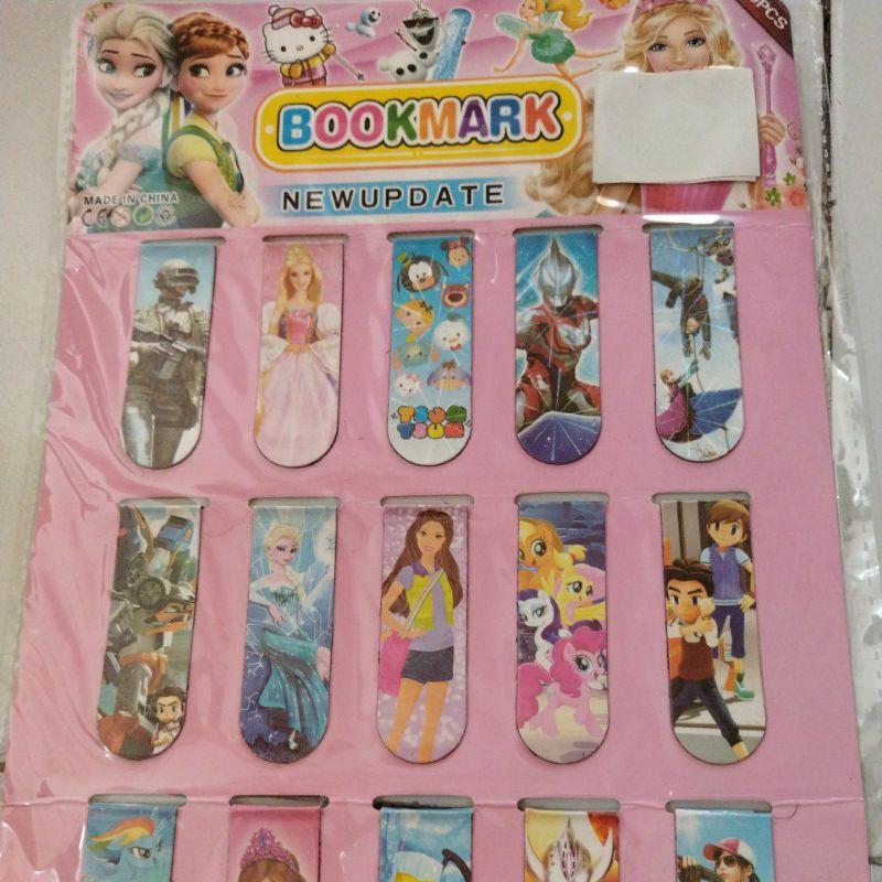 

Bookmark pembatas buku magnet aneka gambar kartun