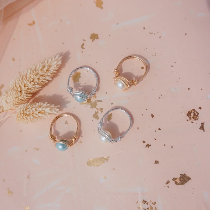 Pearl Ring | Wire ring pearl | cincin kawat handmade