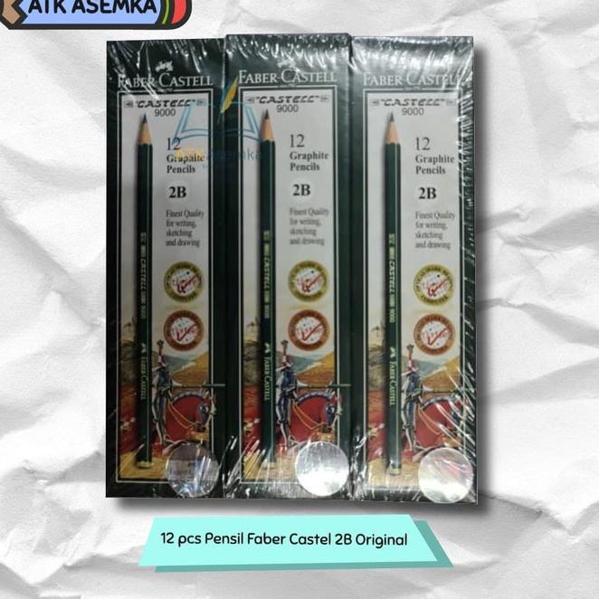 

New Promo-74 12pcs Pensil Faber Castel 2B Original / Faber Catle