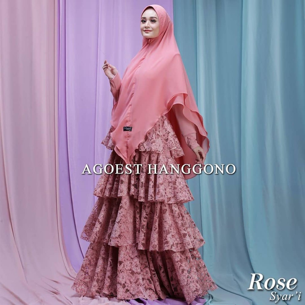 ROSE SYARI By Agost Hanggono Gamis Syari Princess Super Mewah Best Seller Original Branded