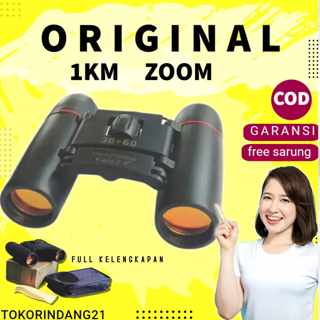Teropong jarak jauh  zoom binocular binokular mini 1000m meter siang malam keker kekeran