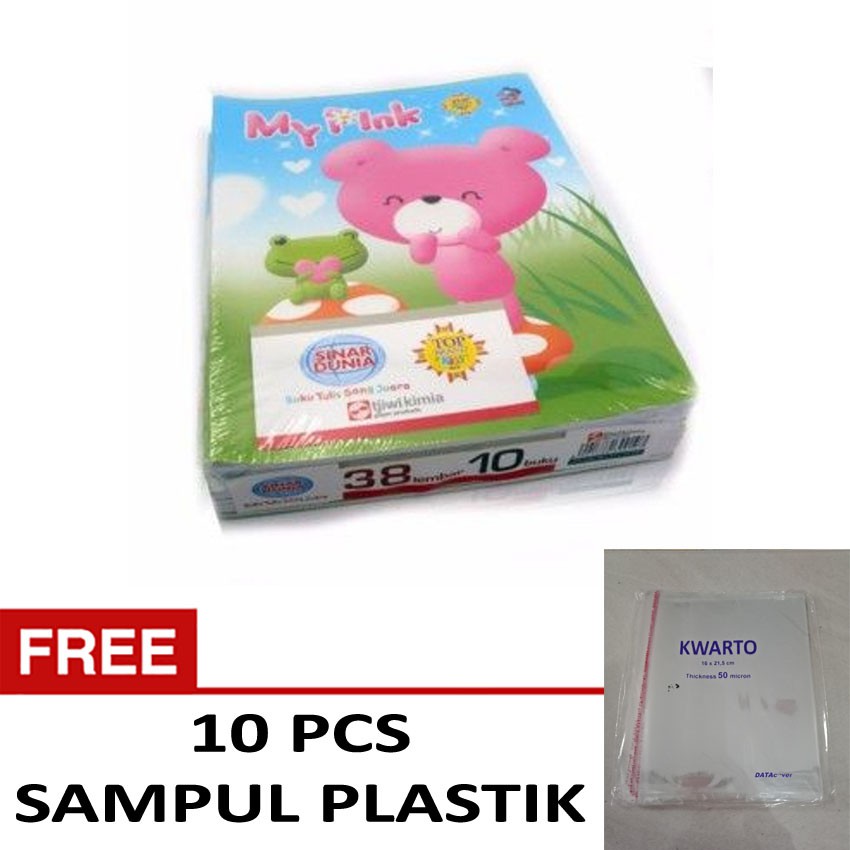 

Buku Tulis Sekolah Anak SIDU 38 / 1 pak Isi 10 Buku - Free 10 pcs Sampul Plastik Tebal
