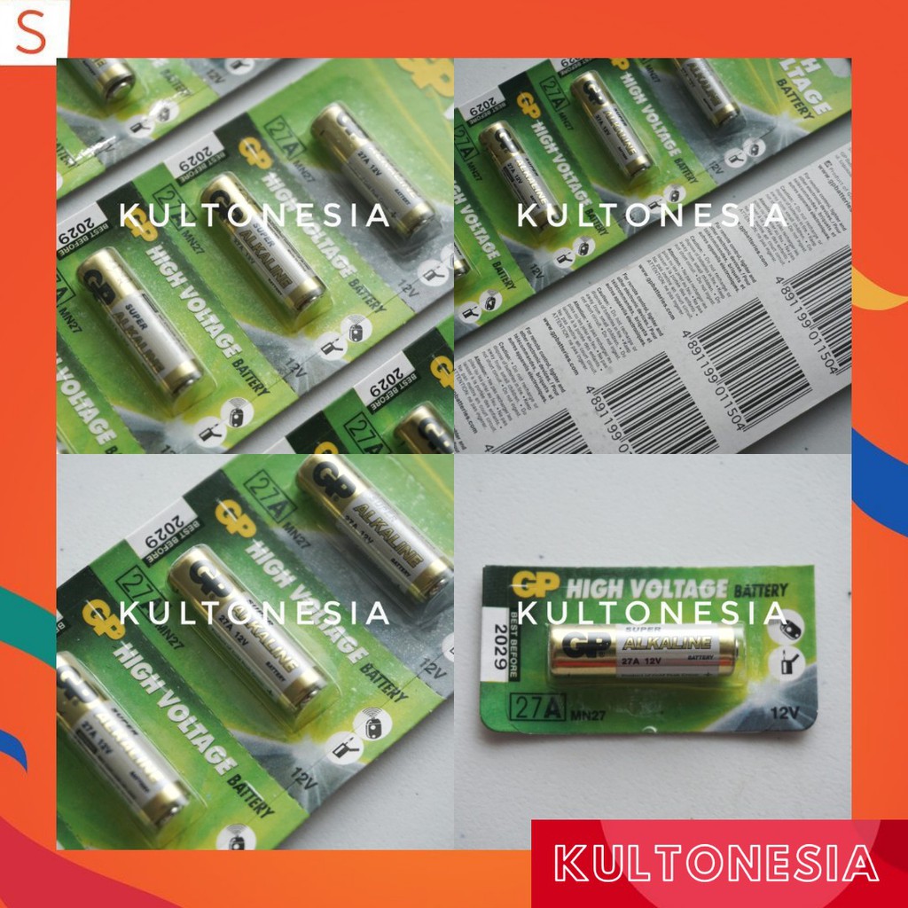 BATERAI SUPER ALKALINE GP27 27A GP27A  GP 27 A 12VOLT