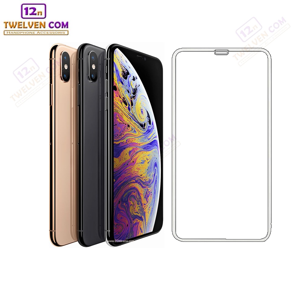 [FLASH SALE] zenBlade 5D Full Cover Tempered Glass iPhone XS Max - Putih