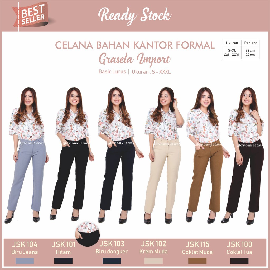 [SIZE S-XXXL] Celana Kantor Wanita Model Celana Kerja 