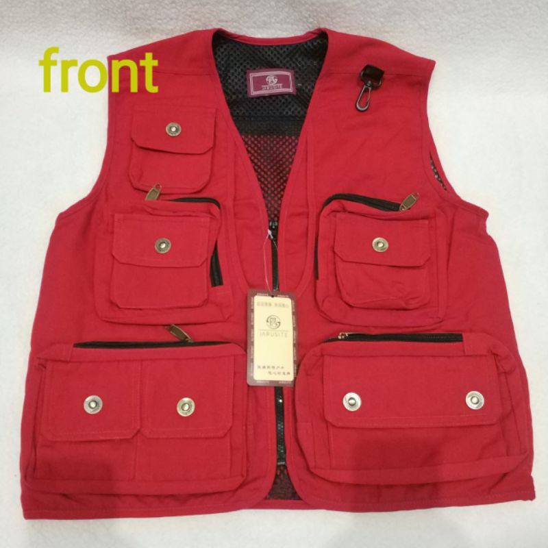 rompi kantong fotografi pancing wartawan