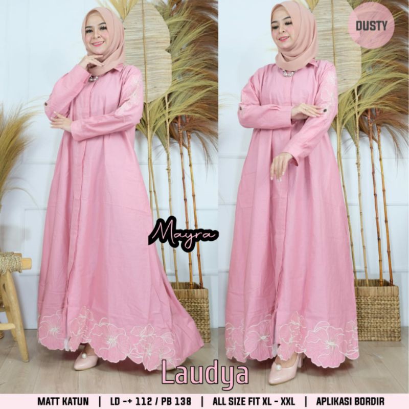 Gamis polos LAUDYA ori MAYRA