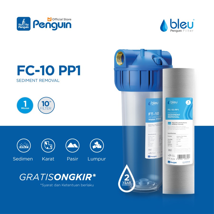 Jual Filter Air Penguin PBF 10 PP PRO Water Filter Sedimen Shopee