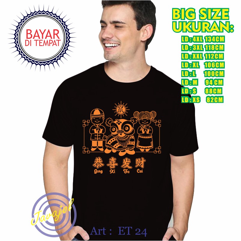 JAVAJOL - Kaos Pria / kaos imlek / baju imlek / baju kaos cowok / atasan pria jumbo / Kaos Distro / 