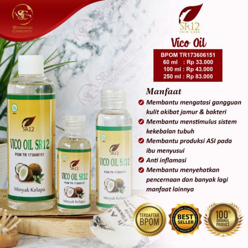 SR12 VICO OIL / VICO OIL /VICO KAPSUL/VICO COCONUT OIL/VICO MINYAK KELAPA