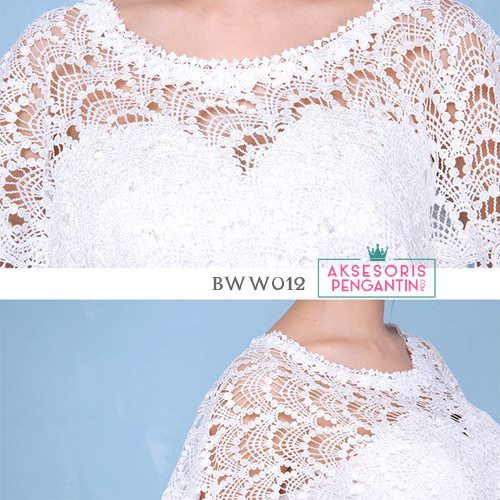 [BISA COD] BOLERO PESTA BROKAT KOREA AKSESORIS PENGANTIN LACE BWW012