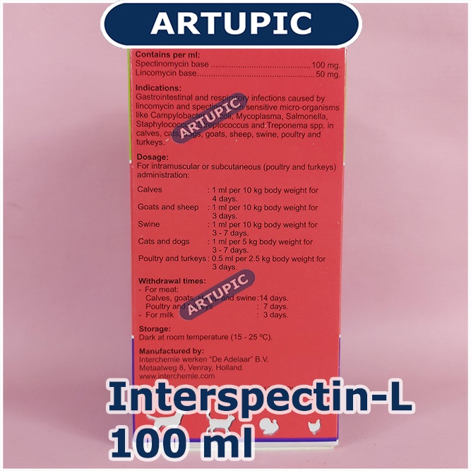 Interspectin-L 100 ml Obat CRD Coli Sapi Ayam Anjing Kambing Kucing Babi Domba