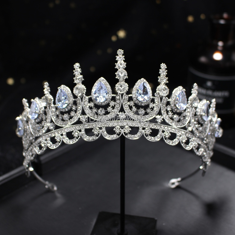 Mahkota Tiara Kristal Zircon Untuk Pernikahan