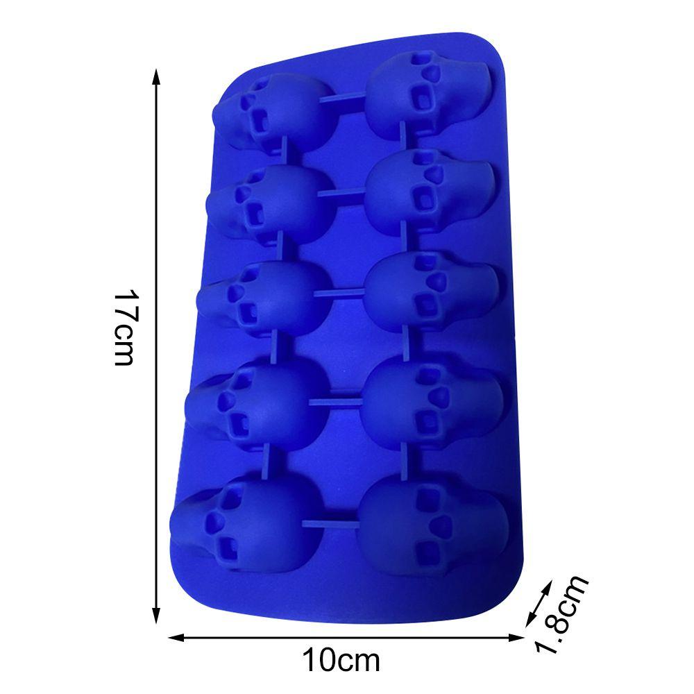 Preva 3D10 Grid Skull Cetakan Aksesoris Dapur Ice Cream Whiskey Cocktail Lce Maker