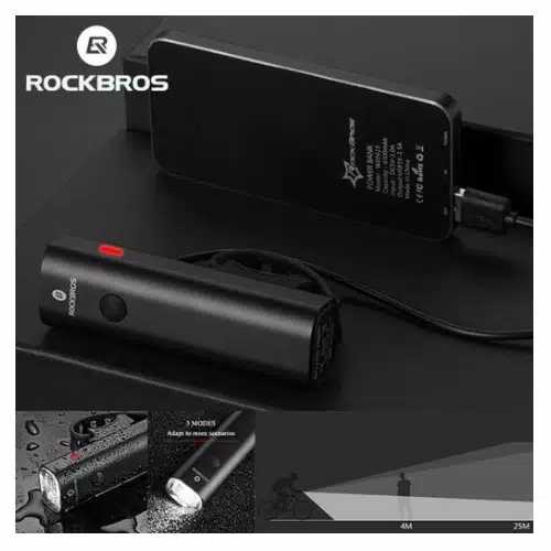 Rockbros Lampu Sepeda Depan LED Senter USB Rechargeable YQ-QD