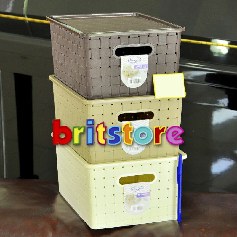 Keranjang Hawaii Lugano 9521 Size M/ Keranjang Serbaguna/ Box Serbaguna/ Kotak Penyimpanan Serbaguna