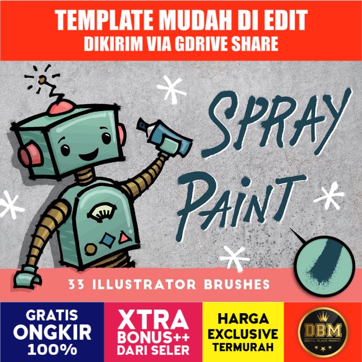 Spray Paint33 - Illustrator Brushes