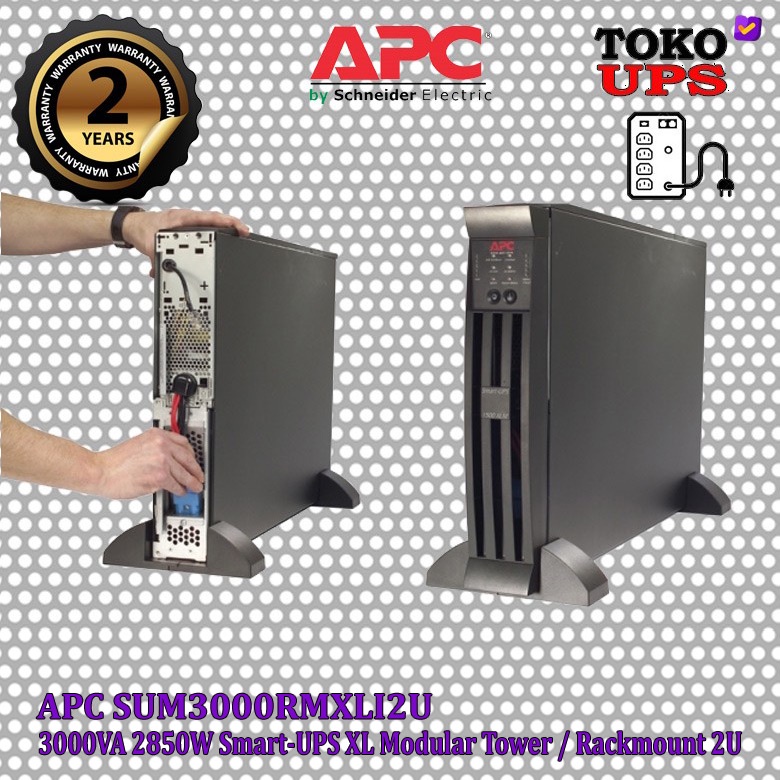 APC SUM3000RMXLI2U UPS Modular 3000VA 2850W Smart-UPS XL Rackmount|Tower